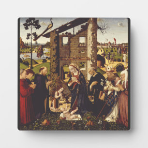 Plaque Photo L'Adoration par Biagio d'Antonio Art Médiéval