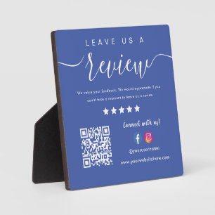 Plaque Photo Laissez-nous un commentaire Facebook Instagram Log