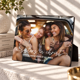 Plaque Photo L'amitié chrétienne : un ami aime en tout temps