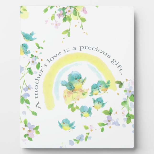 Plaque Photo L'amour d'une mère est un cadeau précieux (Devant)