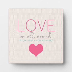 Plaque Photo L'Amour Est Tout Autour