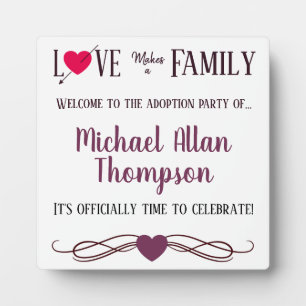 Plaque Photo L'amour fait une famille - Approvisionnements du P
