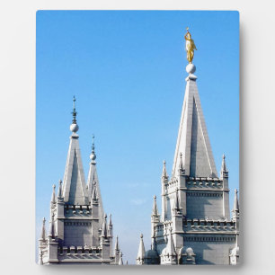 Plaque Photo landes lac sel ville temple angel moroni