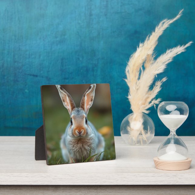 Plaque Photo Lapin russe bleu, (Insitu)