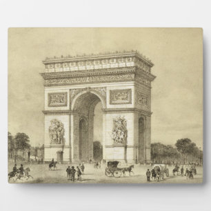Plaque Photo L'Arc de Triomphe, Paris, gravée par Auguste Bry
