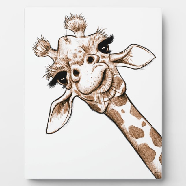 Plaque Photo L'Art Curieux De La Giraffe (Devant)