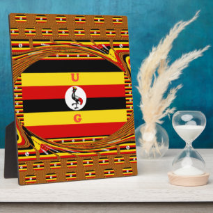 Plaque Photo L'Art Vibrant Ouganda Inspiré Du Drapeau