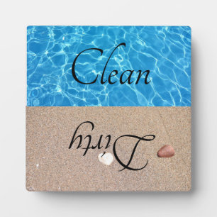 Plaque Photo Lave-vaisselle d'eau de plage sale propre