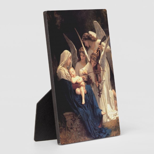 Plaque Photo Le chant des anges, Bouguereau (Côté)