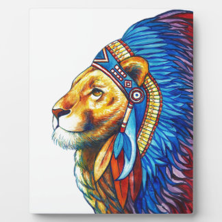 Plaque Photo Le Chef Lion