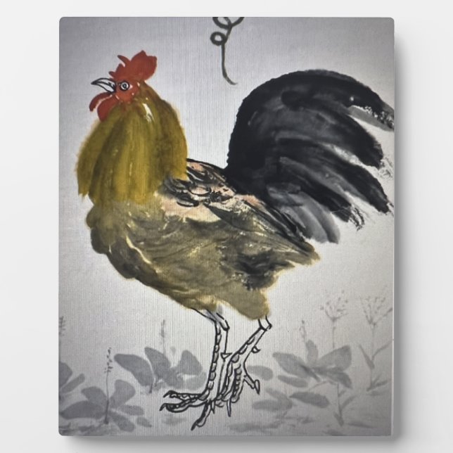 Plaque Photo Le coq américain (Devant)