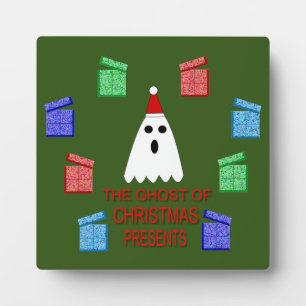 Plaque Photo Le fantôme de Noël présente drôle