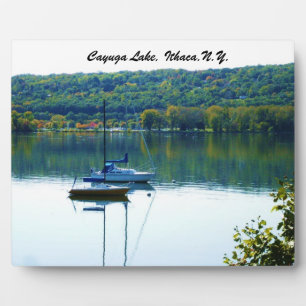 PLAQUE PHOTO LE LAC CAYUGA EN AUTOMNE