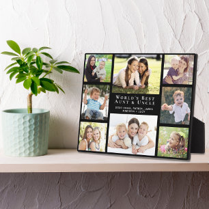 Plaque Photo Le meilleur oncle de tante du monde photo collage 