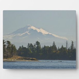 Plaque Photo Le mont Baker domine le paysage