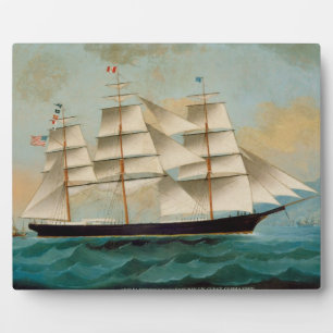 Plaque Photo Le navire Fleetwing, Baie de Hong Kong