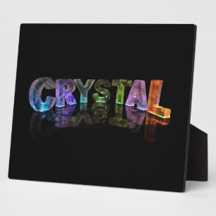 Plaque Photo Le nom Crystal en lumières 3D (photo)