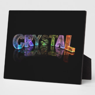 Plaque Photo Le nom Crystal en lumières 3D (photo)