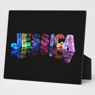 Plaque Photo Le nom Jessica en lumières 3D (photo)