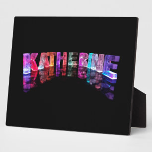 Plaque Photo Le nom Katherine en lumières 3D (Photographie)