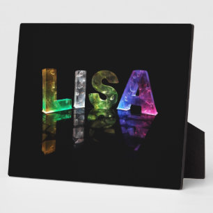 Plaque Photo Le nom Lisa en lumières 3D (photo)