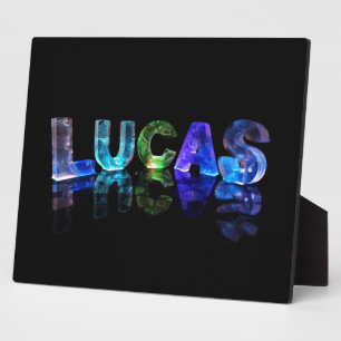 Plaque Photo Le nom Lucas en lumières 3D (photo)