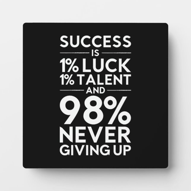Plaque Photo Le Succès ne cesse jamais - Motivationnel (Devant)