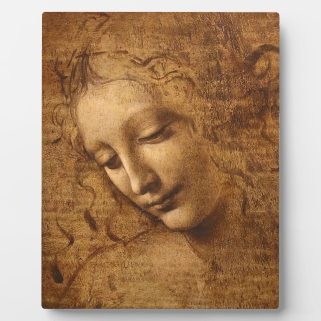 Plaque Photo Leonardo Da Vinci Chef D'Une Femme (Devant)
