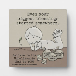 Plaque Photo Les Bénédictions Ont Commencé Quelque Part