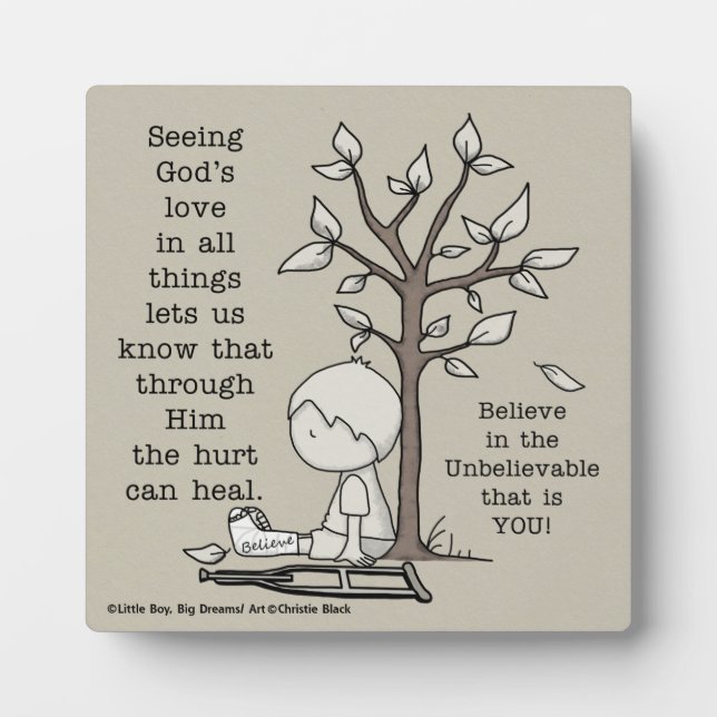 Plaque Photo Les blessures peuvent guérir (Devant)