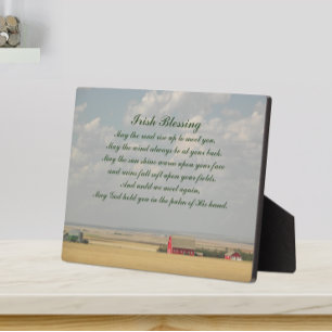 Plaque Photo Les champs de blé doré de la bénédiction irlandais