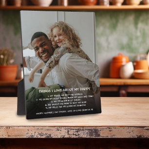 Plaque Photo 'Les choses que j'aime chez mon papa' Photo