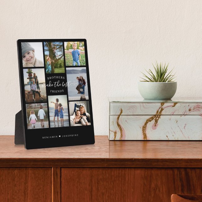 Plaque Photo Les frères font les meilleurs amis Photo Collage n (Créateur téléchargé)