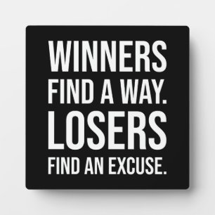 Plaque Photo Les Gagnants Trouvent Un Moyen - Gymnase, Hustle, 