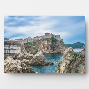 Plaque Photo Les murs de Dubrovnik vue mer