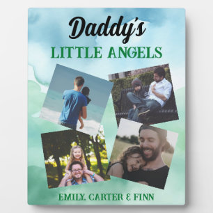 Plaque Photo Les petits anges de papa   Cadeau photo
