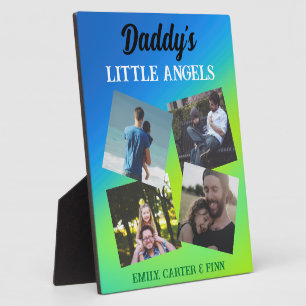Plaque Photo Les petits anges de papa   Cadeau photo