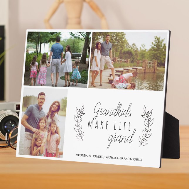 Plaque Photo Les petits-enfants font la vie grand photo collage (Créateur téléchargé)