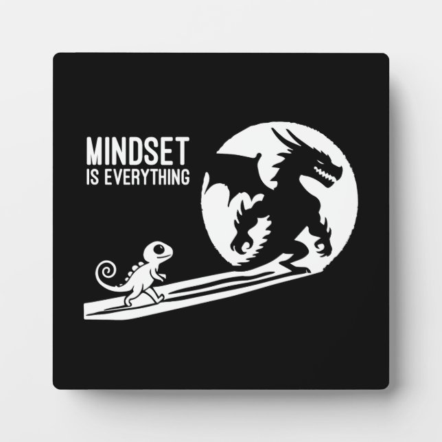 Plaque Photo L'Esprit Est Tout, Dragon - Motivation De Succès (Devant)