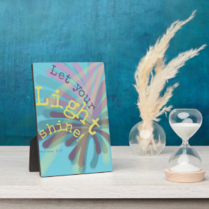 Plaque Photo Let Your Light Shine