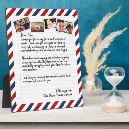 Plaque Photo Lettre d'amour personnalisée Collage photo manuscr
