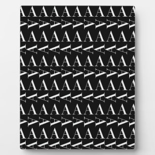 Plaque Photo Lettre initiale A monogramme