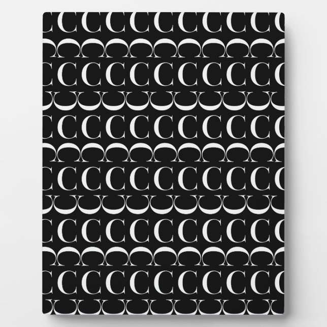 Plaque Photo Lettre initiale C (Devant)