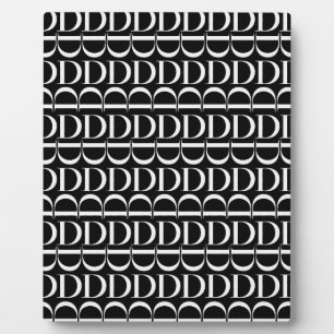 Plaque Photo Lettre initiale D monogramme