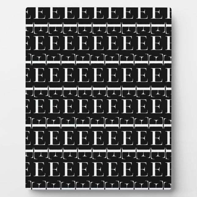 Plaque Photo Lettre initiale monogramme E (Devant)