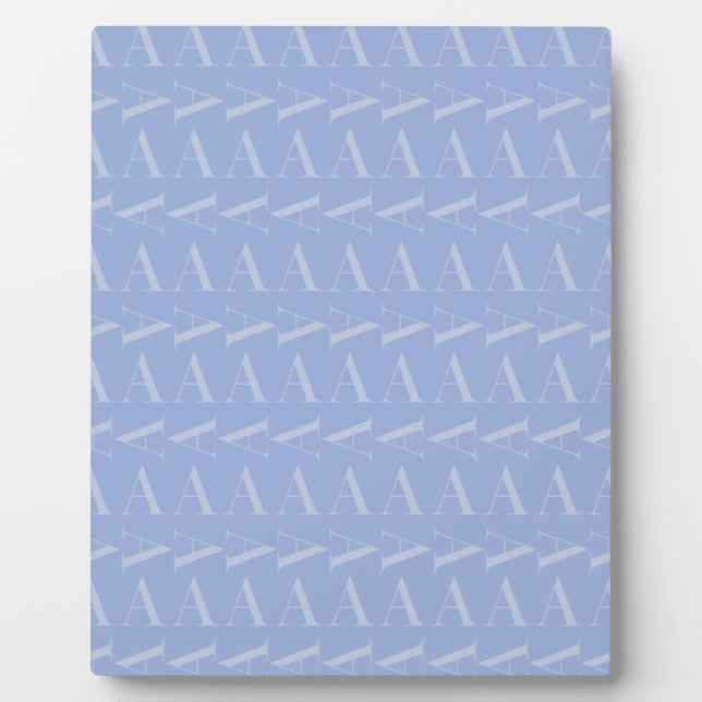 Plaque Photo LETTRE INITIALE MONOGRAPHIQUE A Bleu (Devant)