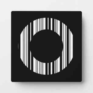 Plaque Photo LETTRE O CODE BARRE Premier Motif de code barre in