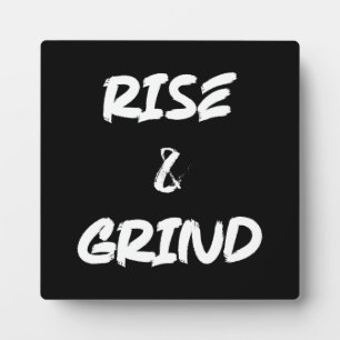 Plaque Photo Lever et Grind - Gym, Hustle, Succès