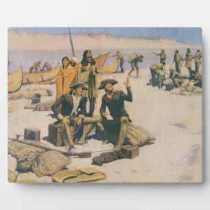 Plaque Photo Lewis et Clark à la rivière Columbia