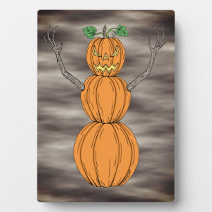 Plaque Photo L'homme de citrouille Art d'Halloween